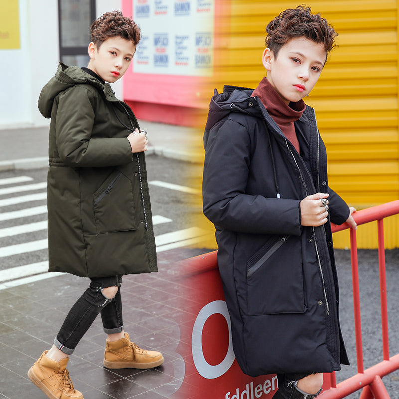 Long Parka Warm Jacket Down Coat for Boys - High-quality and Reasonable price - TWA