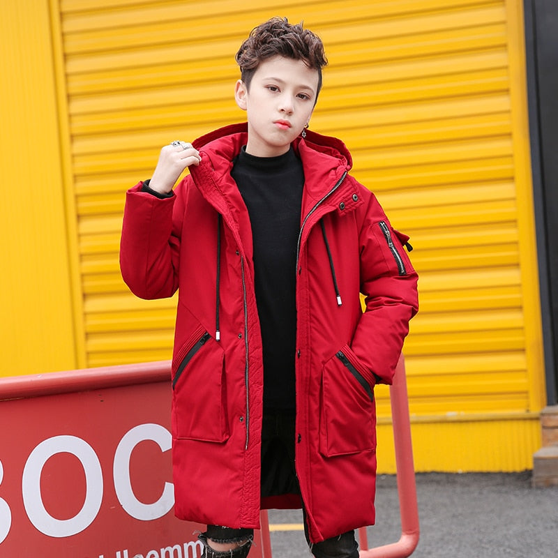 Long Parka Warm Jacket Down Coat for Boys - High-quality and Reasonable price - TWA