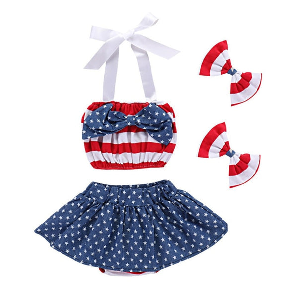 4th of July Girls Clothing Sets for Toddler Girl