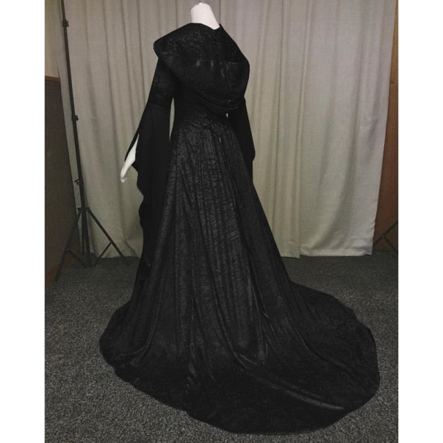 Medieval Renaissance Maxi Dress Witch Costume For Ladies