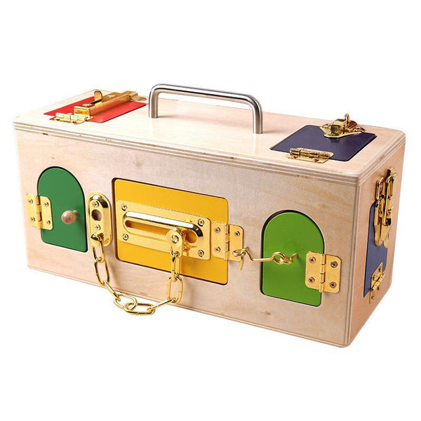 Lock Box Wooden Montessori Toys For Kids Preschool Training Game