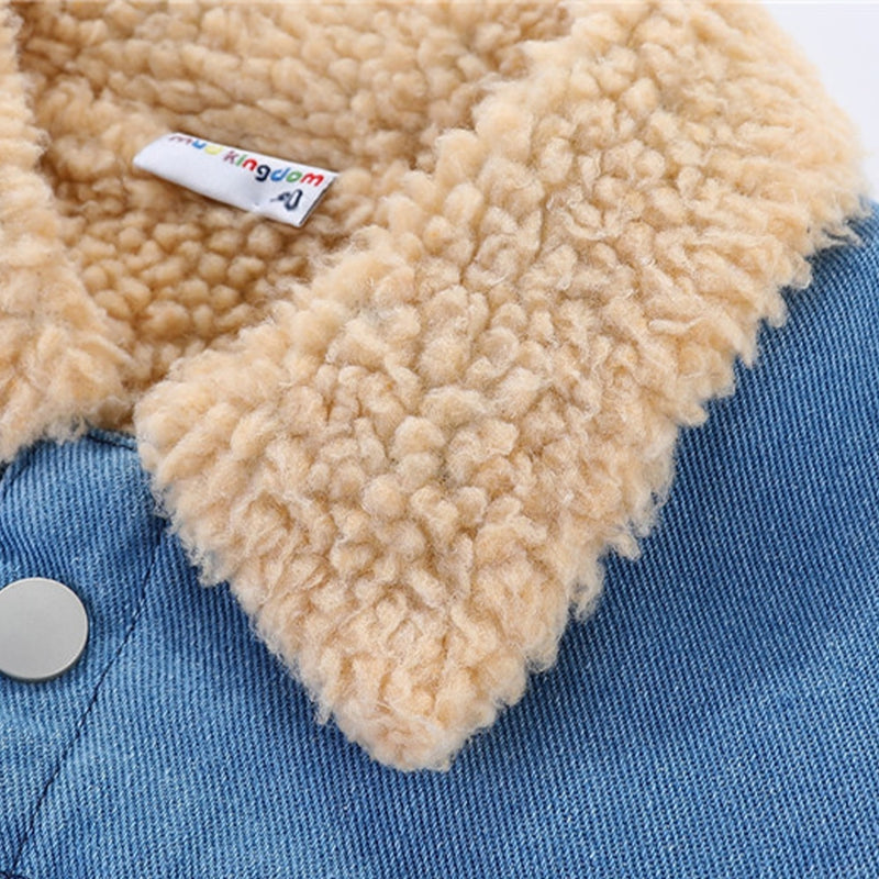 Denim Coat Winter Fleece Jacket for Kids 3T-10T