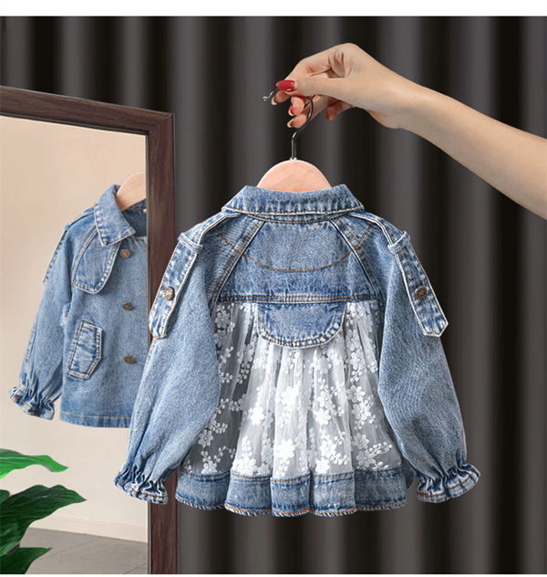 Lace Denim Jacket for Baby Toddler Girls