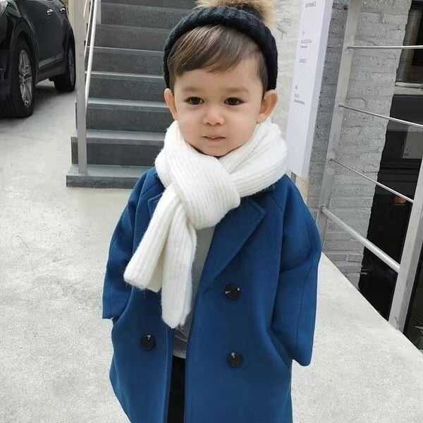Wool Trench Coat Jackets for Boys Girls 2T-8T