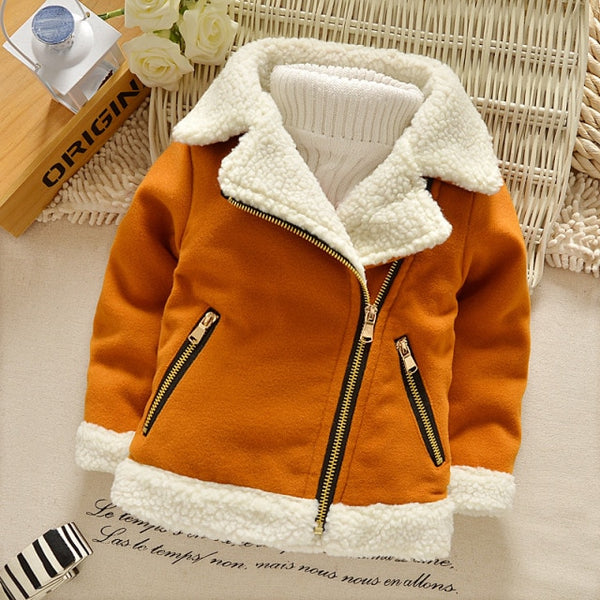 Fleece Velvet Coats Jackets for Toddler Boys Girls 1-4T