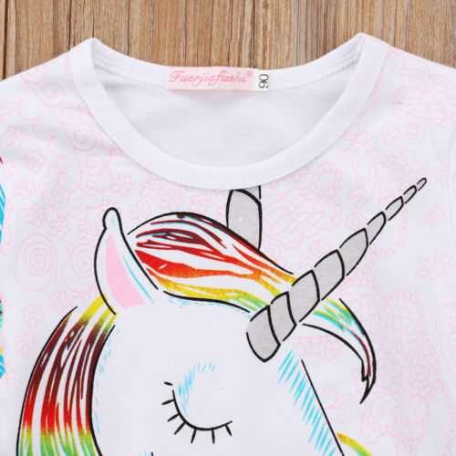 Unicorn Pastel Tops T-shirt for Girls 1-6 Years old - High-quality and Reasonable price - TWA