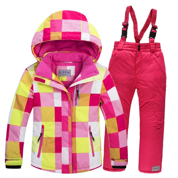 Ski Suit Set Jacket + Overalls Snowsuits for Kids Boys Girls 3-16 Years - High-quality and Reasonable price - TWA