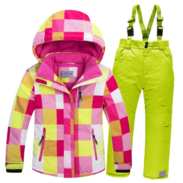Ski Suit Set Jacket + Overalls Snowsuits for Kids Boys Girls 3-16 Years - High-quality and Reasonable price - TWA
