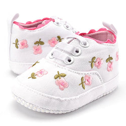 White Lace Floral Sneaker Toddler Moccasins Shoes 0-18M - High-quality and Reasonable price - TWA