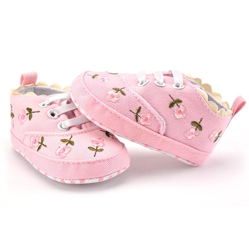 White Lace Floral Sneaker Toddler Moccasins Shoes 0-18M - High-quality and Reasonable price - TWA