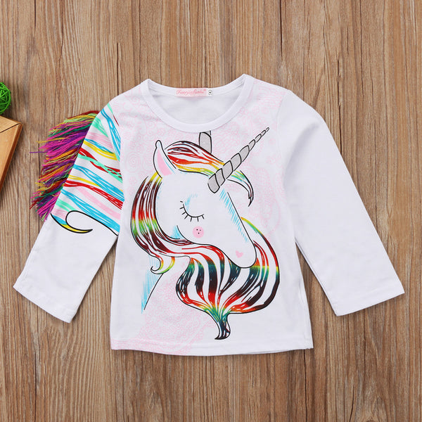 Unicorn Pastel Tops T-shirt for Girls 1-6 Years old - High-quality and Reasonable price - TWA