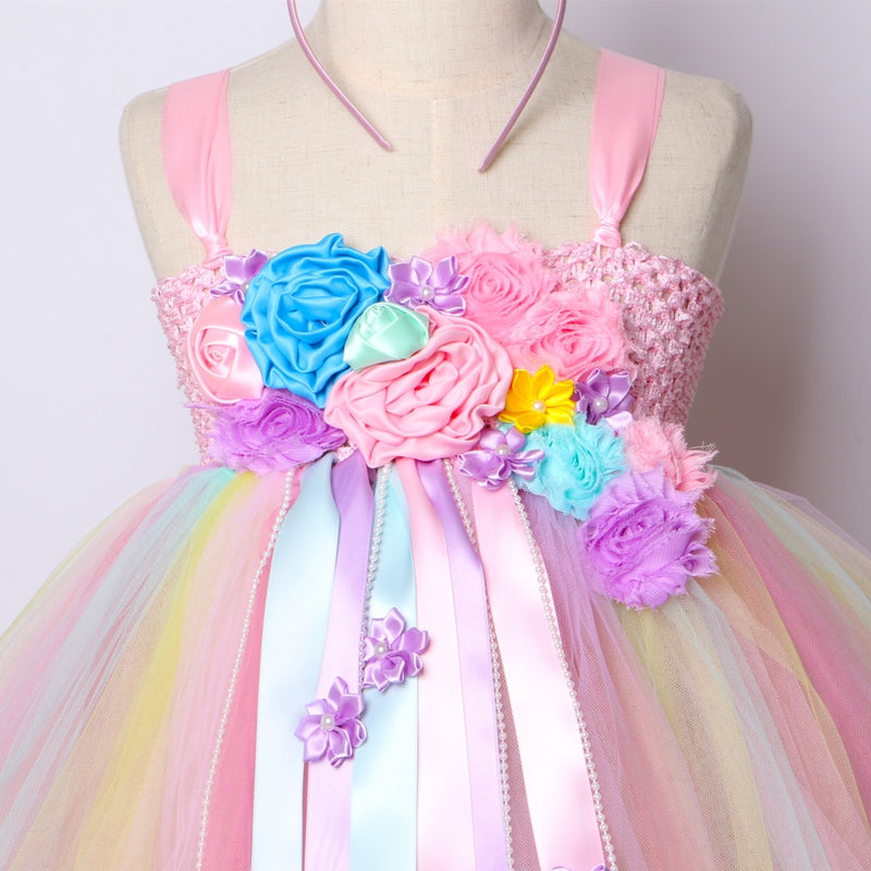 Unicorn Pastel Tulle Party Dress for Girls 1-14 Years old - High-quality and Reasonable price - TWA