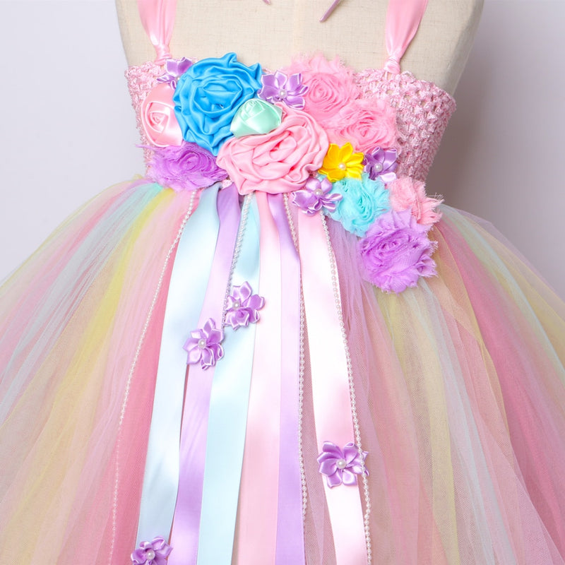 Unicorn Pastel Tulle Party Dress for Girls 1-14 Years old - High-quality and Reasonable price - TWA