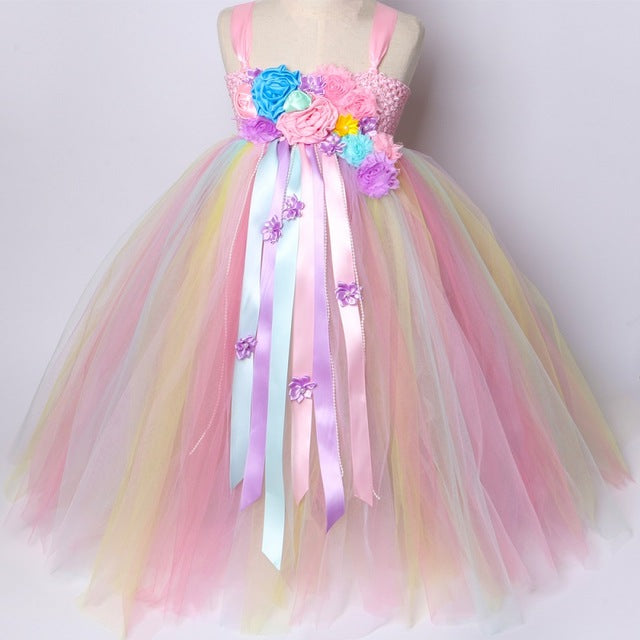 Unicorn Pastel Tulle Party Dress for Girls 1-14 Years old - High-quality and Reasonable price - TWA