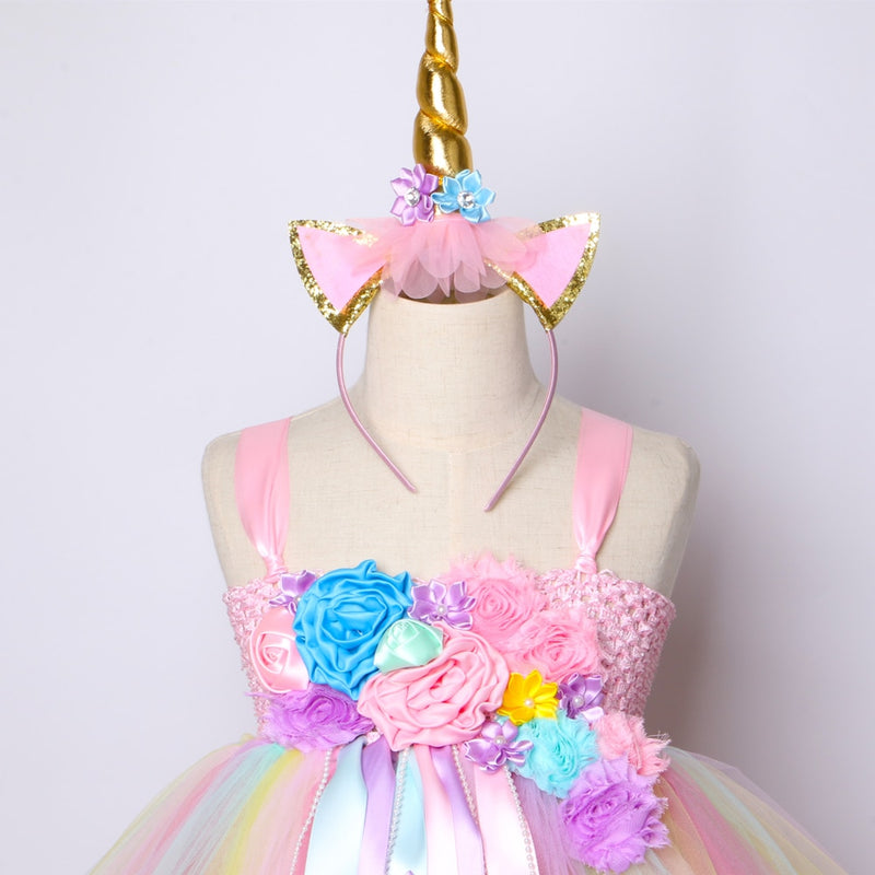 Unicorn Pastel Tulle Party Dress for Girls 1-14 Years old - High-quality and Reasonable price - TWA