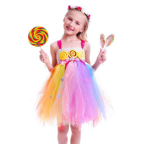 Lollipop Pastel Rainbow Tutu Dress for Girls 2-12 years old - High-quality and Reasonable price - TWA