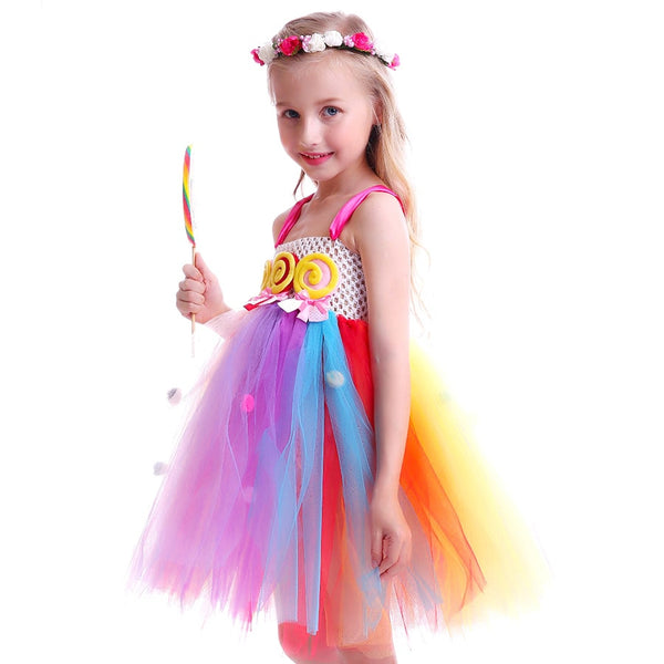 Lollipop Pastel Rainbow Tutu Dress for Girls 2-12 years old - High-quality and Reasonable price - TWA