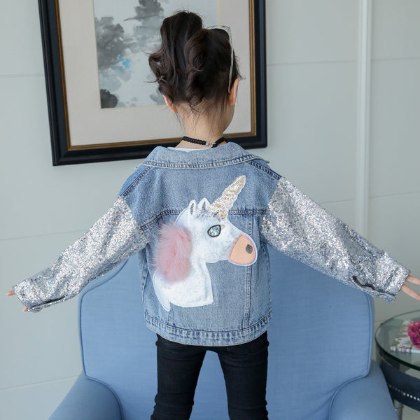 Unicorn Denim Jacket for Girls 3-10 years old - High-quality and Reasonable price - TWA
