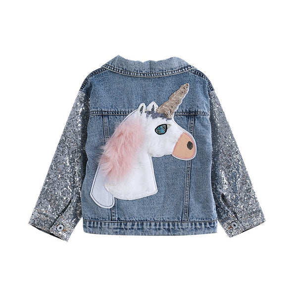 Unicorn Denim Jacket for Girls 3-10 years old - High-quality and Reasonable price - TWA
